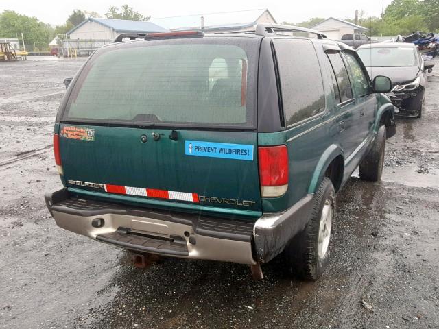 1GNDT13W2T2276355 - 1996 CHEVROLET BLAZER GREEN photo 4