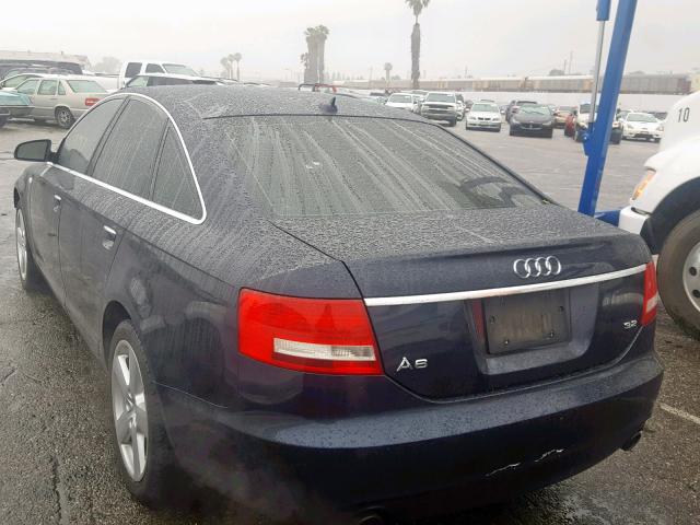 WAUAH74F68N100667 - 2008 AUDI A6 3.2 BLUE photo 3