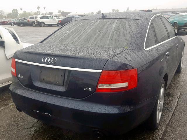 WAUAH74F68N100667 - 2008 AUDI A6 3.2 BLUE photo 4