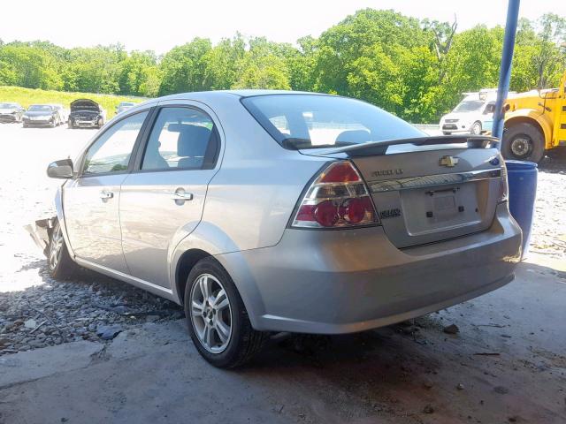 KL1TG56E49B299395 - 2009 CHEVROLET AVEO LT SILVER photo 3