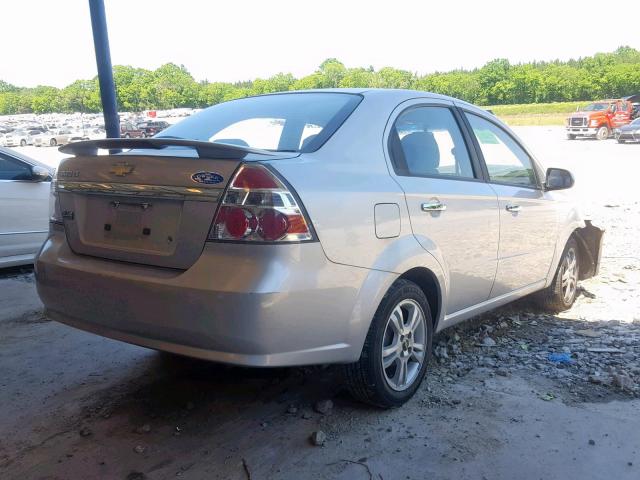 KL1TG56E49B299395 - 2009 CHEVROLET AVEO LT SILVER photo 4