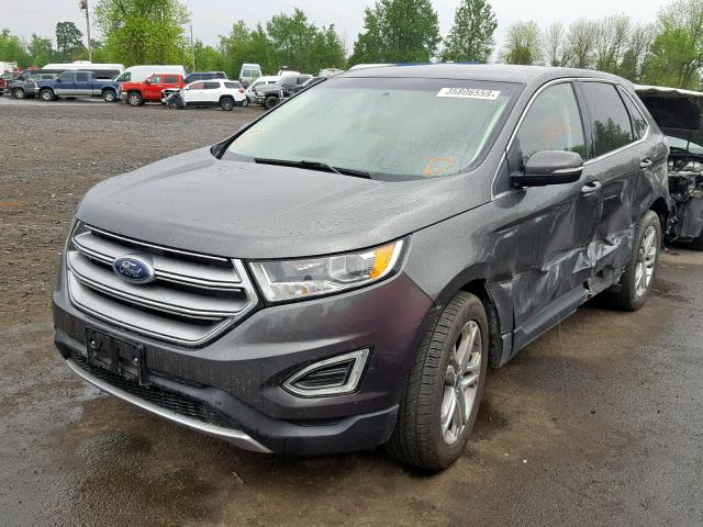 2FMPK4K91HBB59711 - 2017 FORD EDGE TITAN GRAY photo 2