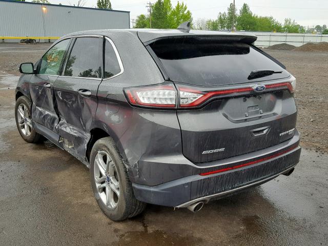 2FMPK4K91HBB59711 - 2017 FORD EDGE TITAN GRAY photo 3