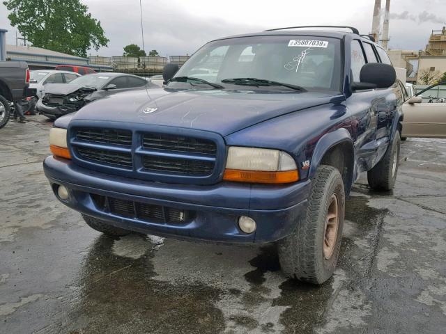 1B4HS28Y3XF554656 - 1999 DODGE DURANGO BLUE photo 2