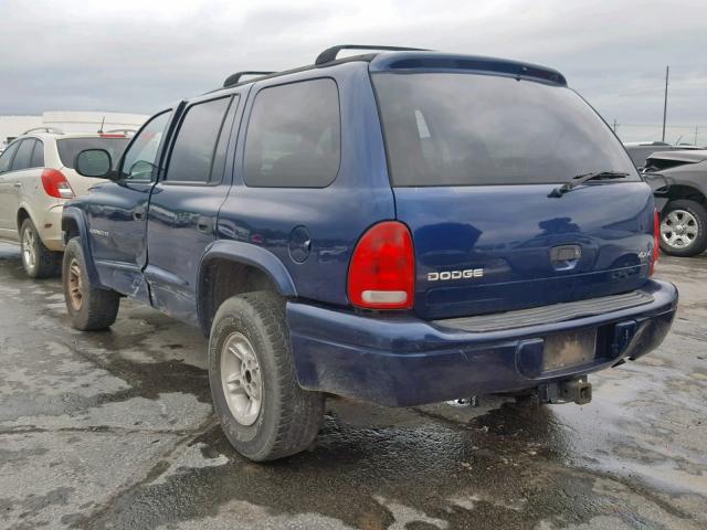 1B4HS28Y3XF554656 - 1999 DODGE DURANGO BLUE photo 3