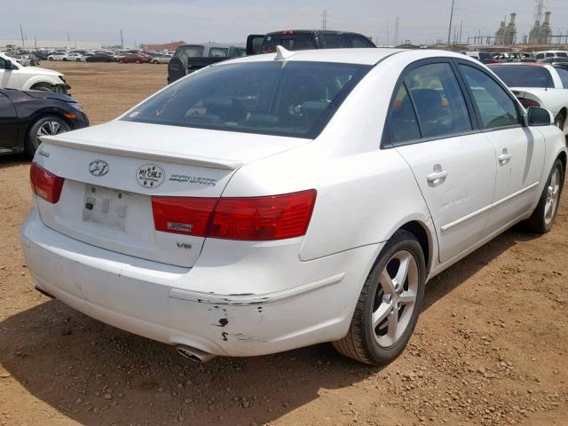 5NPEU46F59H474510 - 2009 HYUNDAI SONATA SE WHITE photo 4