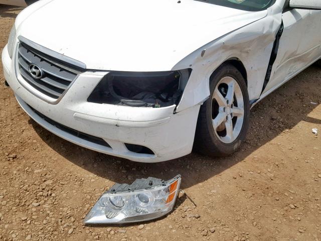 5NPEU46F59H474510 - 2009 HYUNDAI SONATA SE WHITE photo 9