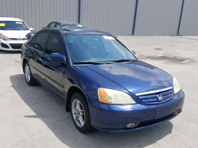 2HGES26772H593548 - 2002 HONDA CIVIC EX BLUE photo 1