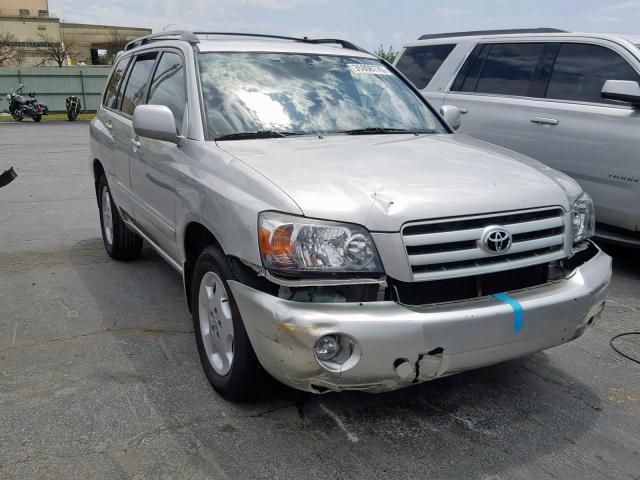 JTEDP21A060116836 - 2006 TOYOTA HIGHLANDER SILVER photo 1