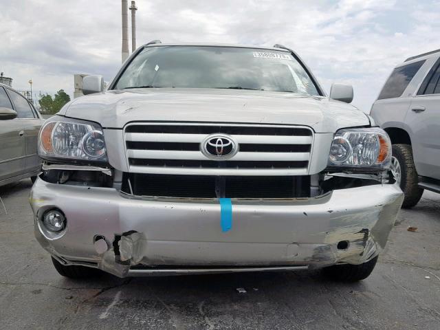 JTEDP21A060116836 - 2006 TOYOTA HIGHLANDER SILVER photo 9