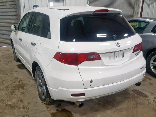 5J8TB18297A001673 - 2007 ACURA RDX WHITE photo 3