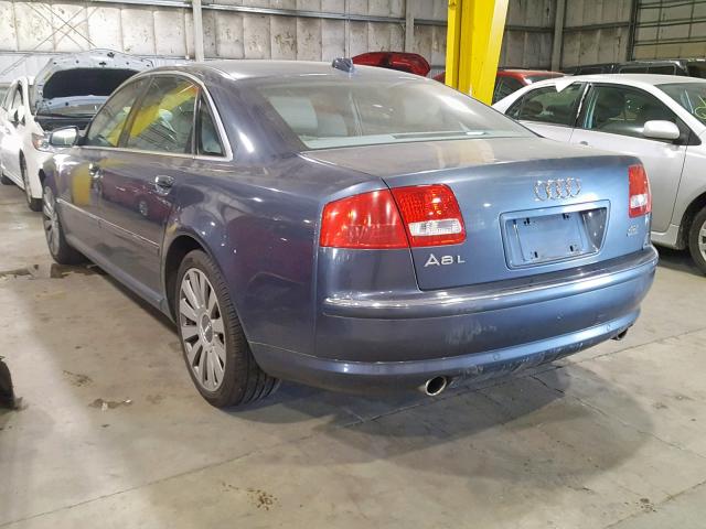 WAUML44E34N001462 - 2004 AUDI A8 L QUATT GRAY photo 3