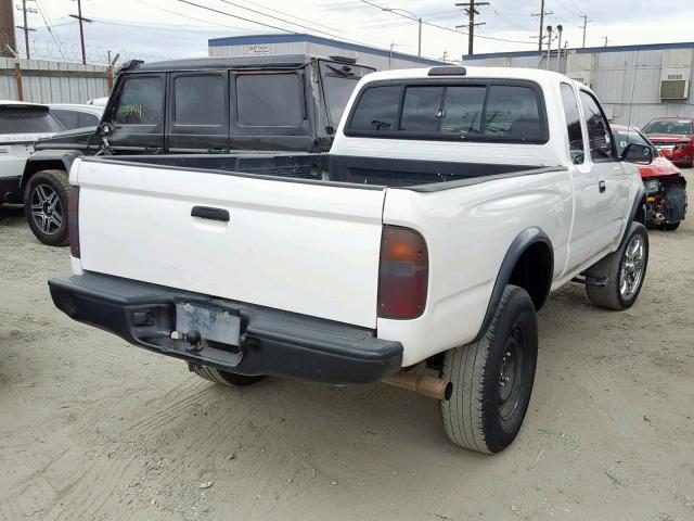 4TASN92N7XZ560591 - 1999 TOYOTA TACOMA XTR WHITE photo 4