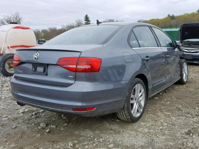 3VW3A7AJ5FM229173 - 2015 VOLKSWAGEN JETTA TDI GRAY photo 4