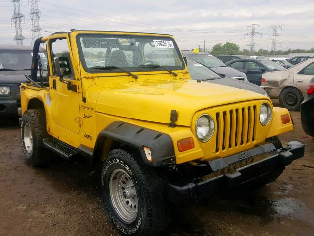 1J4FA49S42P731280 - 2002 JEEP WRANGLER / YELLOW photo 1