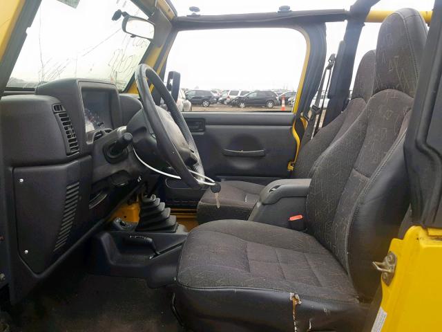 1J4FA49S42P731280 - 2002 JEEP WRANGLER / YELLOW photo 5