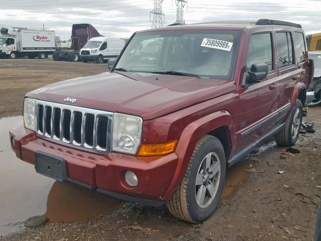 1J8HG48KX7C696248 - 2007 JEEP COMMANDER MAROON photo 2