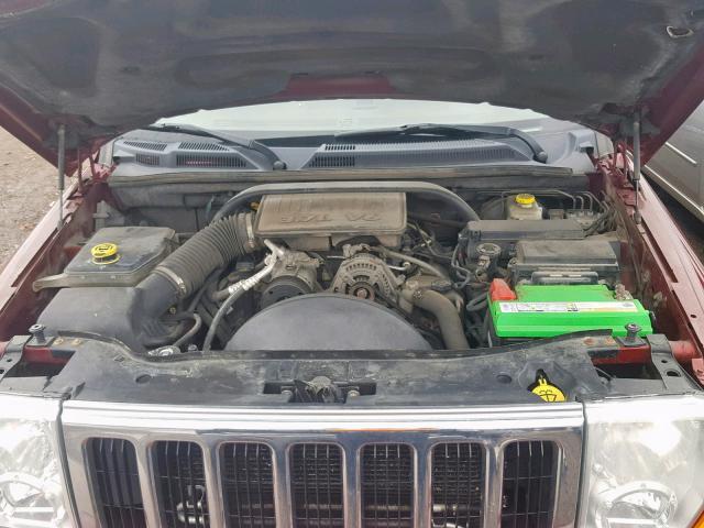 1J8HG48KX7C696248 - 2007 JEEP COMMANDER MAROON photo 7