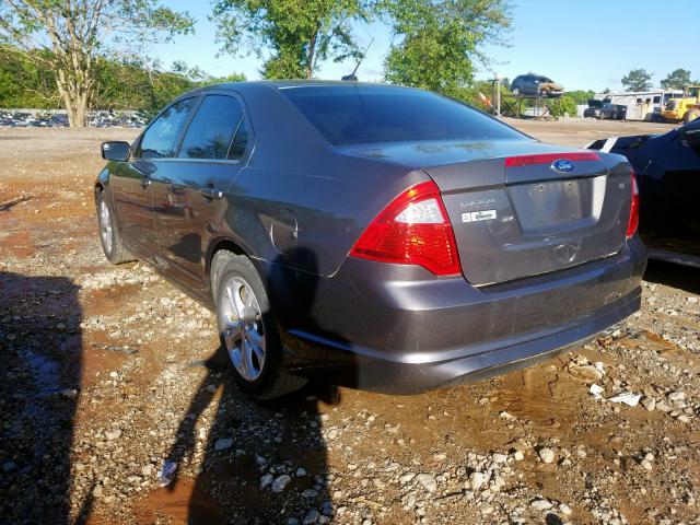 3FAHP0HA3CR305577 - 2012 FORD FUSION SE  photo 3