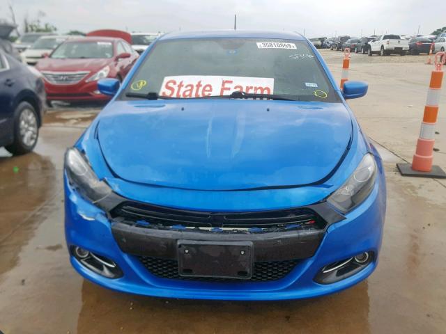 1C3CDFBB8FD363509 - 2015 DODGE DART SXT BLUE photo 9