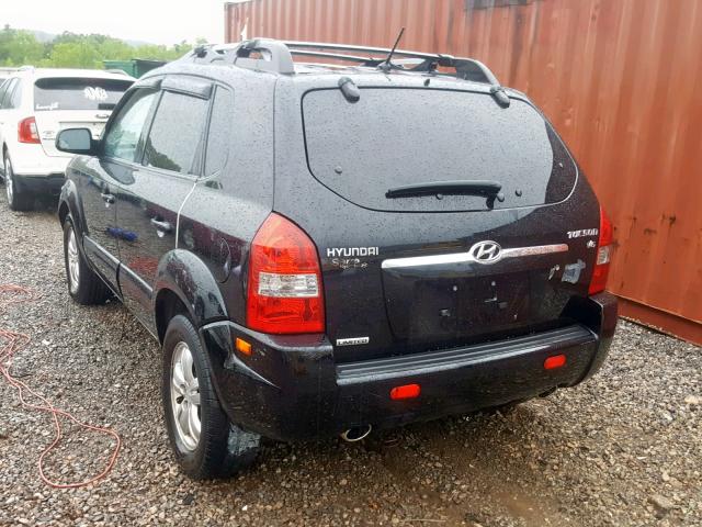 KM8JN12D38U856047 - 2008 HYUNDAI TUCSON SE BLACK photo 3