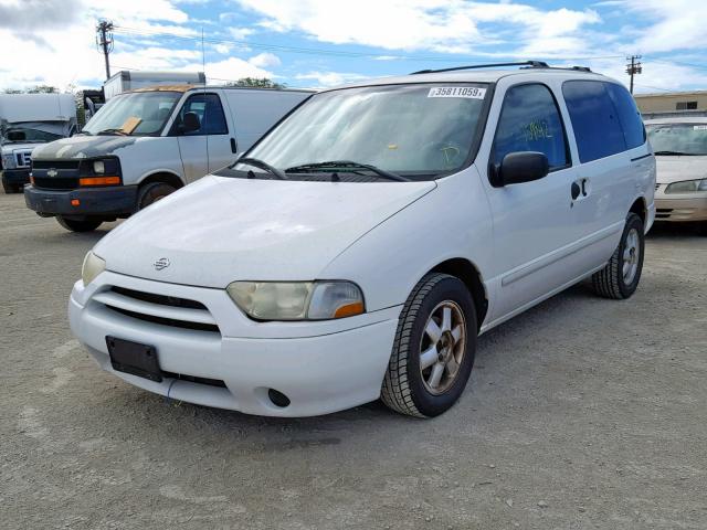 4N2ZN15T82D819560 - 2002 NISSAN QUEST GXE WHITE photo 2