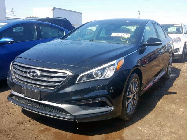 5NPE34AB0FH077970 - 2015 HYUNDAI SONATA SPO BLACK photo 2