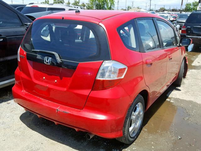 JHMGE8H34DC001801 - 2013 HONDA FIT RED photo 4