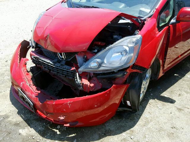 JHMGE8H34DC001801 - 2013 HONDA FIT RED photo 9