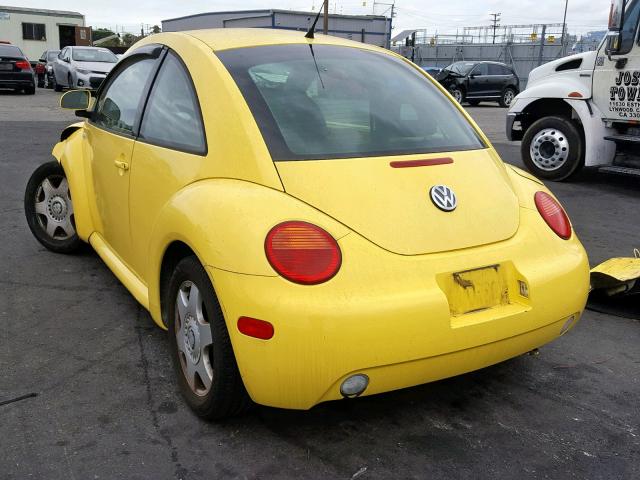 3VWCC21C7YM462084 - 2000 VOLKSWAGEN NEW BEETLE ყვითელი ფოტო 3