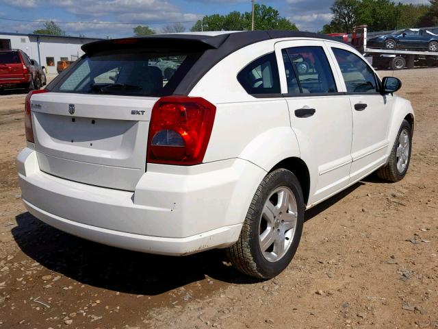 1B3HB48B17D348887 - 2007 DODGE CALIBER SX WHITE photo 4