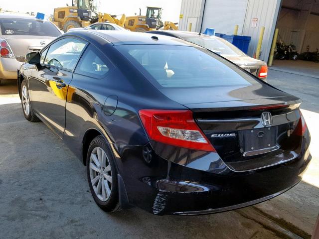 2HGFG3B96CH527559 - 2012 HONDA CIVIC EXL BLACK photo 3