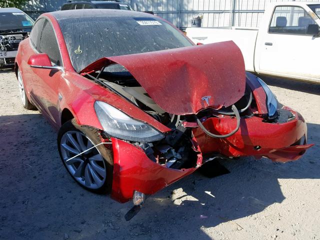 5YJ3E1EB7JF133548 - 2018 TESLA MODEL 3 RED photo 1