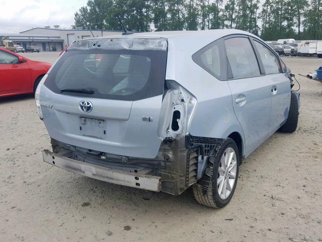 JTDZN3EU2C3050004 - 2012 TOYOTA PRIUS V BLUE photo 4