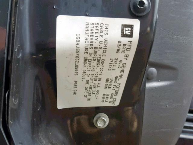 1G8AJ55F66Z185049 - 2006 SATURN ION LEVEL BLACK photo 10