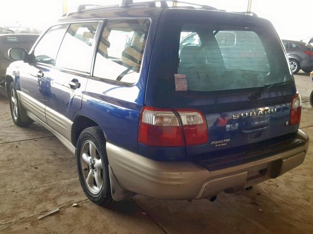 JF1SF65561G754260 - 2001 SUBARU FORESTER S BLUE photo 3