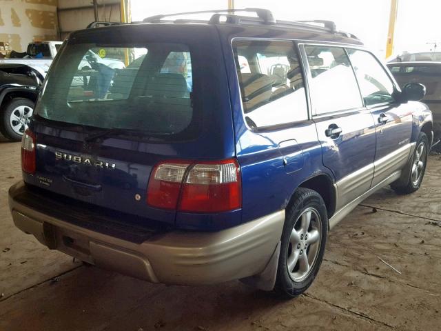 JF1SF65561G754260 - 2001 SUBARU FORESTER S BLUE photo 4