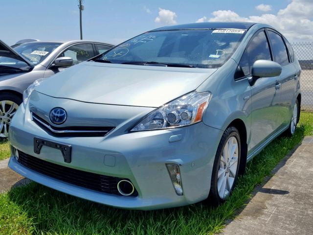 JTDZN3EU5E3362434 - 2014 TOYOTA PRIUS V TEAL photo 2