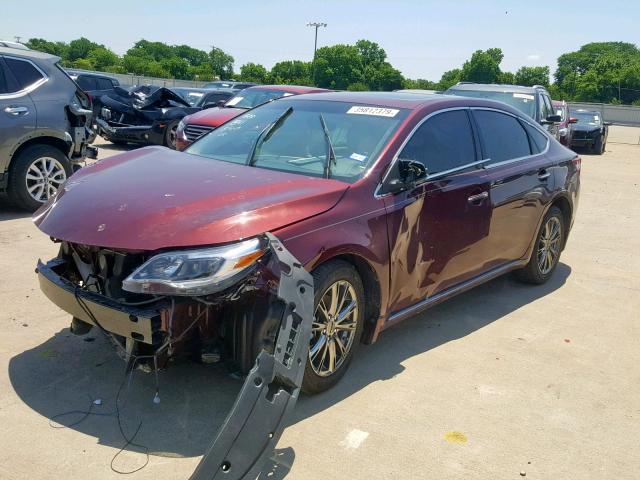 4T1BK1EB1EU113311 - 2014 TOYOTA AVALON BAS MAROON photo 2