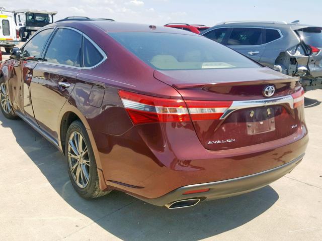 4T1BK1EB1EU113311 - 2014 TOYOTA AVALON BAS MAROON photo 3