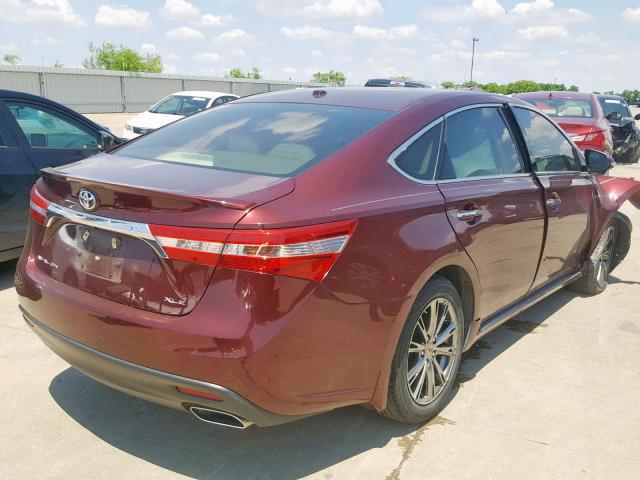 4T1BK1EB1EU113311 - 2014 TOYOTA AVALON BAS MAROON photo 4