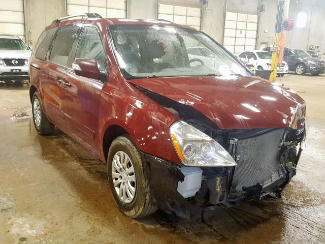 KNDMG4C78C6458304 - 2012 KIA SEDONA LX MAROON photo 1