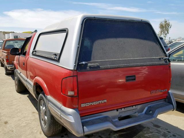 1GTCT14W7R8518209 - 1994 GMC SONOMA RED photo 3