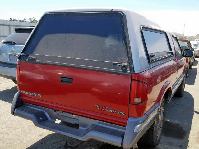 1GTCT14W7R8518209 - 1994 GMC SONOMA RED photo 4