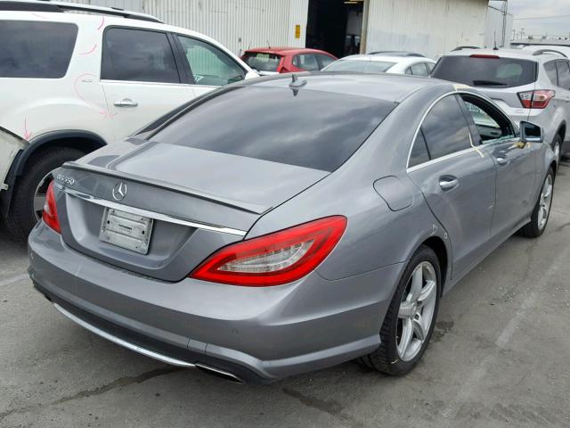 WDDLJ7DB0CA019618 - 2012 MERCEDES-BENZ CLS 550 SILVER photo 4