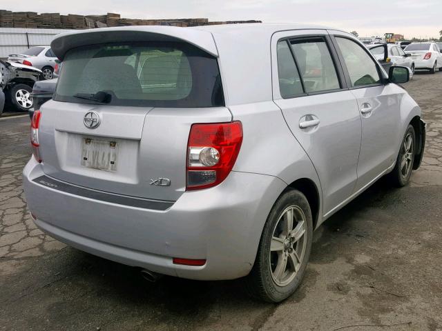 JTKKUPB47E1045078 - 2014 TOYOTA SCION XD SILVER photo 4