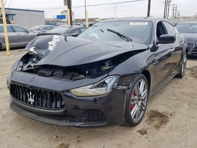 ZAM57RSA0G1177000 - 2016 MASERATI GHIBLI S BLACK photo 2