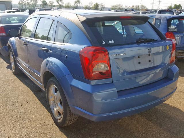 1B3HB48B47D263929 - 2007 DODGE CALIBER SX BLUE photo 3