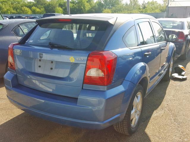 1B3HB48B47D263929 - 2007 DODGE CALIBER SX BLUE photo 4