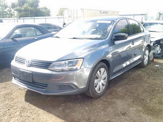 3VW1K7AJXBM021689 - 2011 VOLKSWAGEN JETTA BASE GRAY photo 2